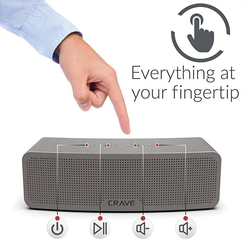 Curve Portable Bluetooth Wireless Intelligent Speaker with Enhanced Bass Builtin Microphone and Speakerphone