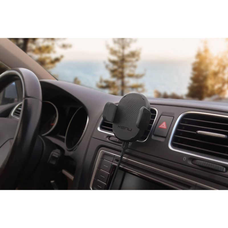 Kenu Airbase Qi Wireless Fast Charging Suction Mount - Black