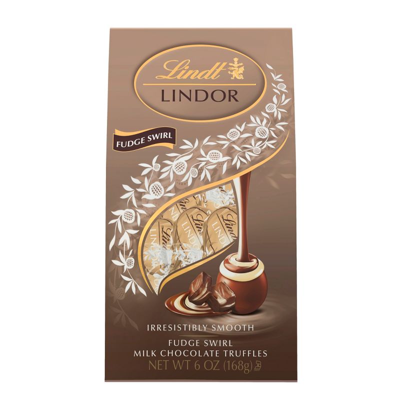 Lindt Lindor Fudge Swirl Milk Chocolate Truffles - 6.0oz