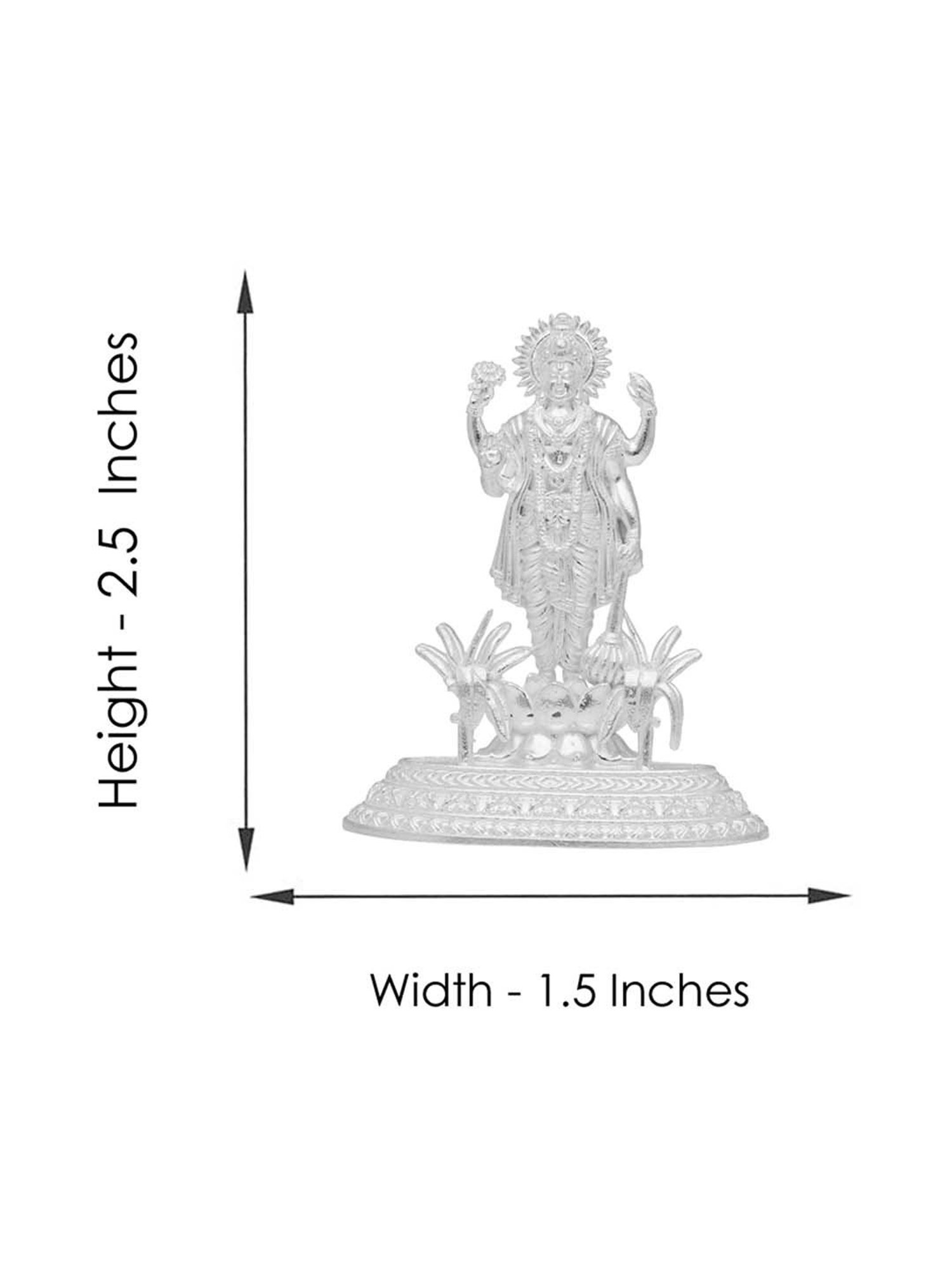 Sri Jagdamba Pearls 0.8 Silver Vishnu Idol