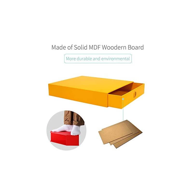 Colorful File Holder Organizer, MDF Wood Desktop Organizer Document Sorter Magazine File Holder Organizer (Red)