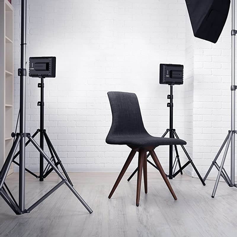 LED Video Light Kit with 79''Adjustable Light Stand, 2-Pack Dimmable Photography Lighting with Carrying Bag, Batteries, New Led Light Panel for Product Portrait Video Shooting YouTube Facebook