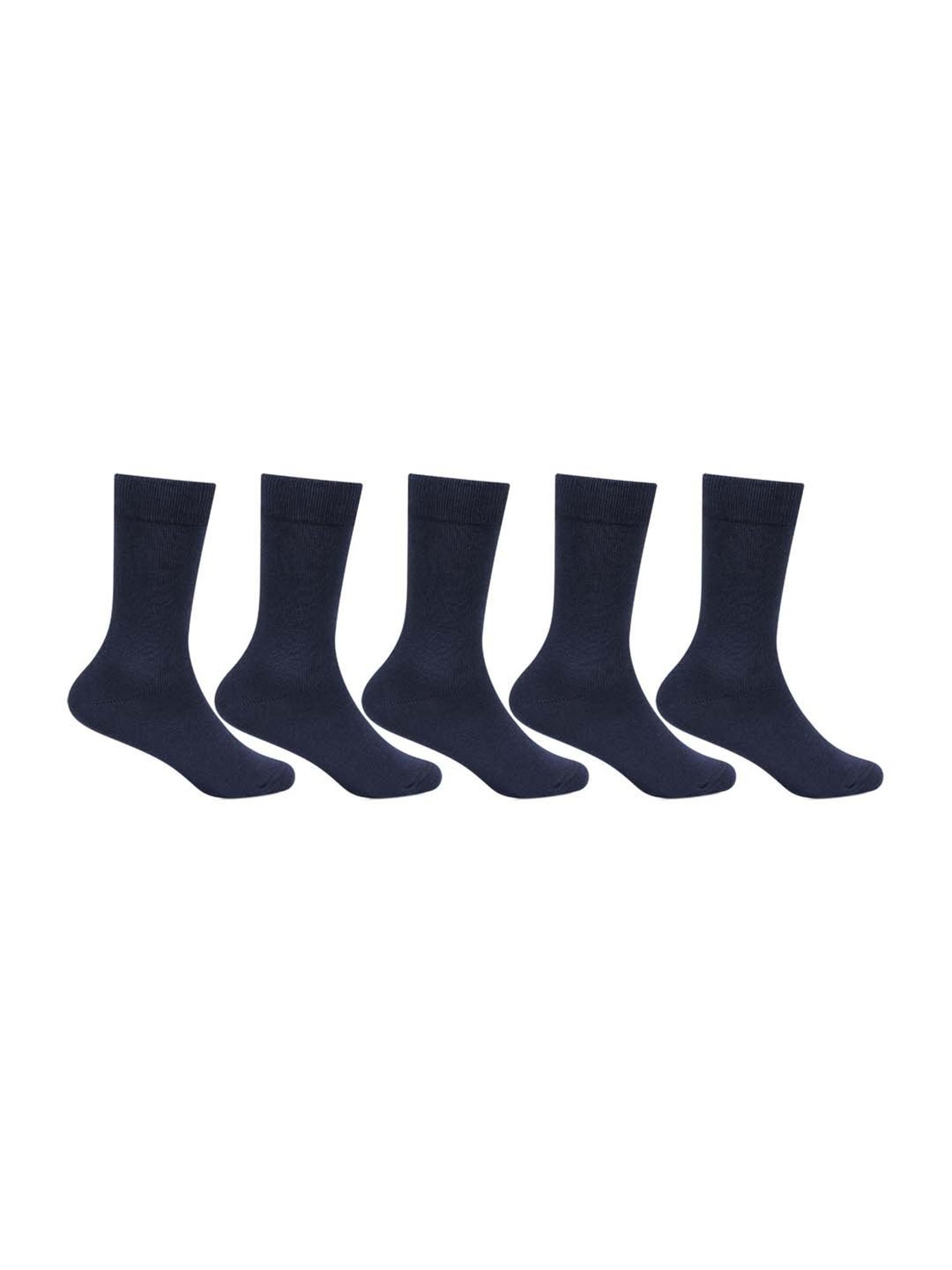 Bonjour Kids Navy Regular Fit School Socks - Pair of 5