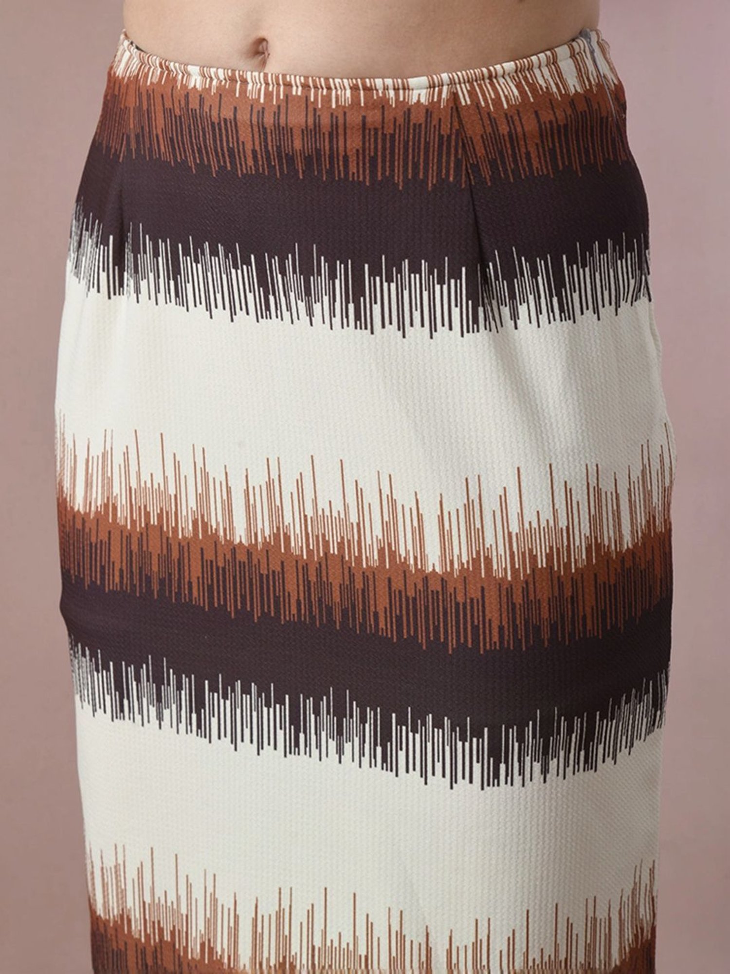 Myshka Multicolored Printed Bodycon Skirt