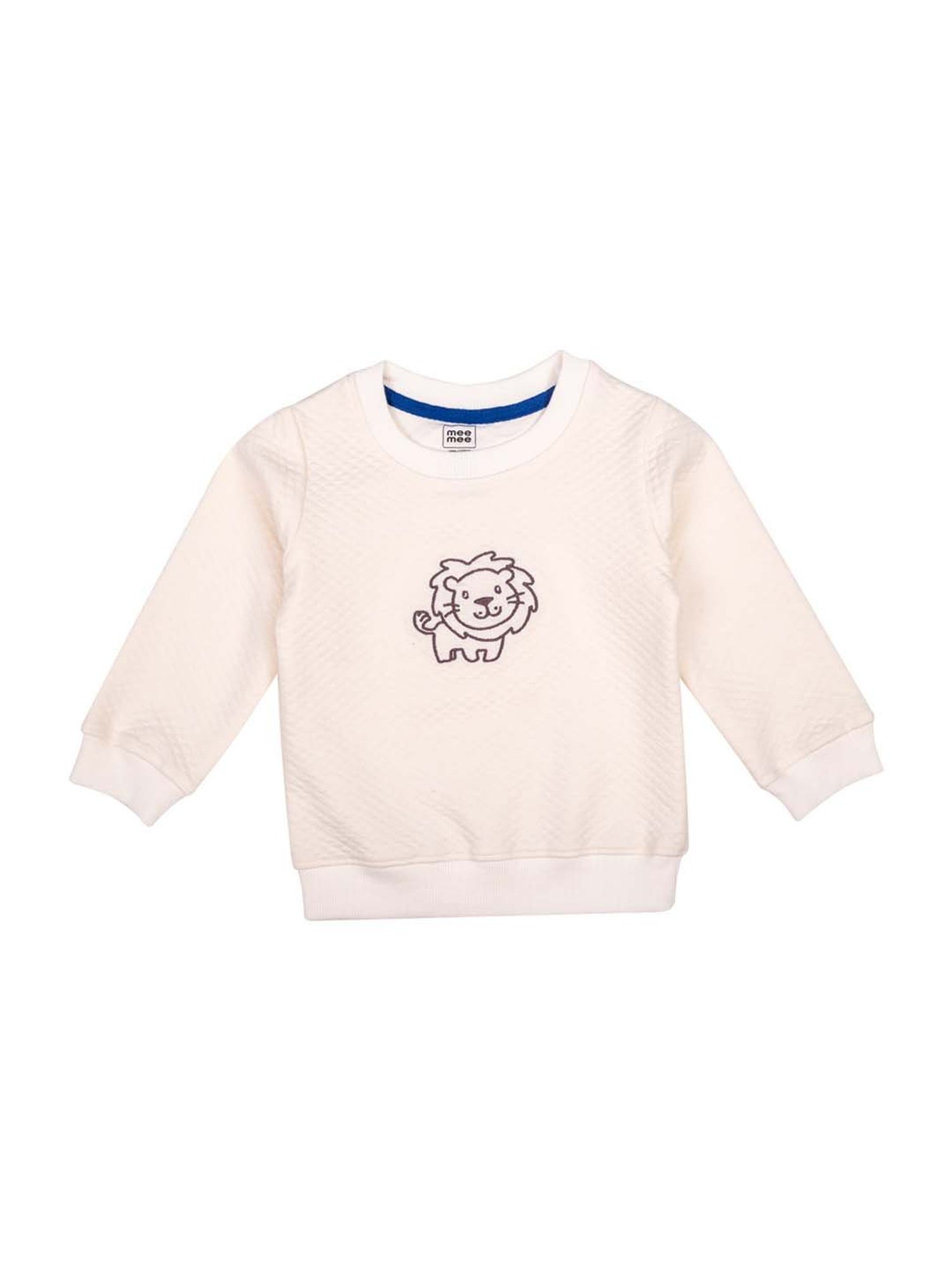 Mee Mee Kids White Embroidered T-Shirt