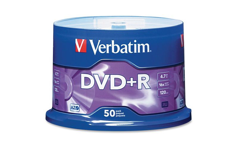 Verbatim AZO DVD+R 4.7GB 16X with Branded Surface - 50pk Spindle - 120mm - Single-layer Layers - 2 Hour Maximum Recording Time