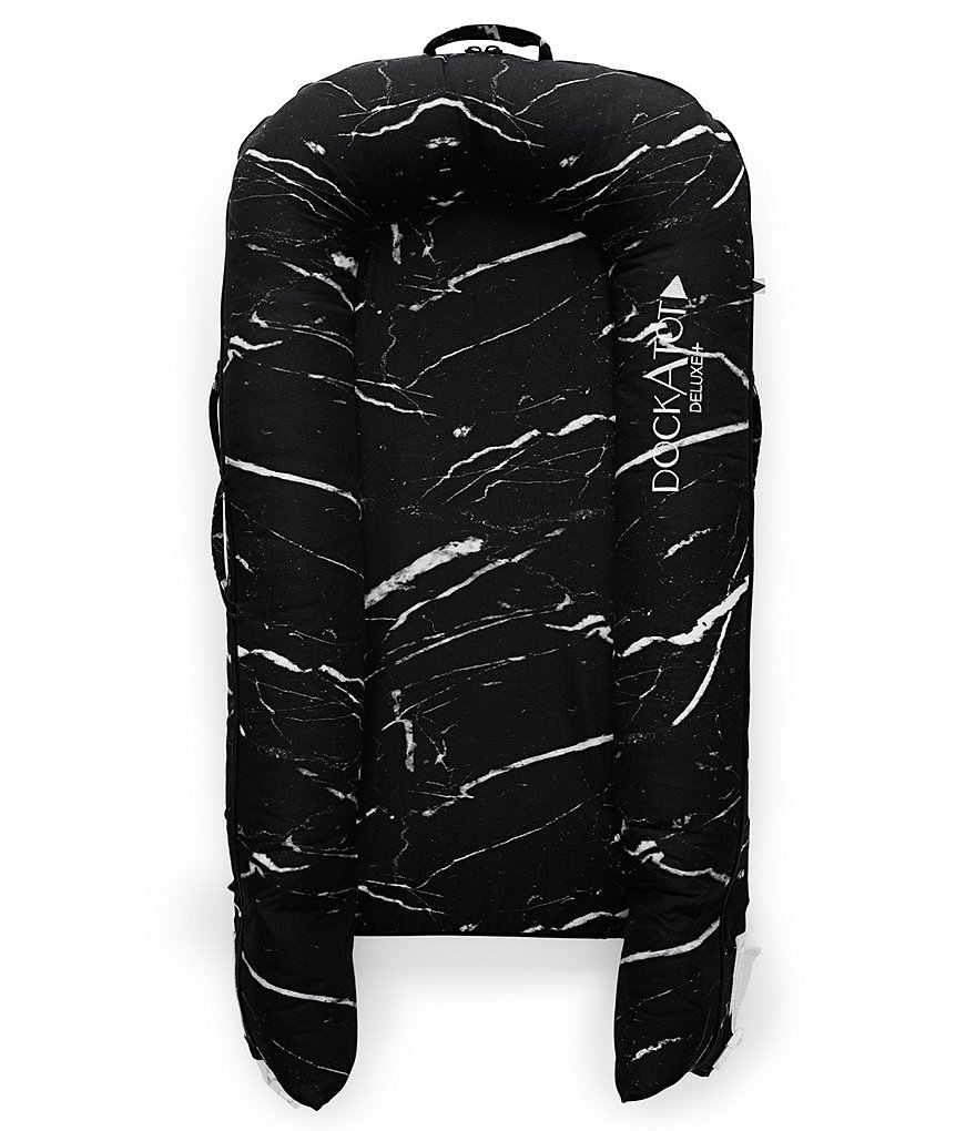 DockATot 0-8 Months Black Marble Deluxe Dock Cover, Stage 1