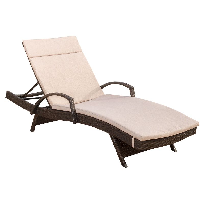 NewPort Outdoor Wicker Chaise Lounge - Dark Gray - Coaster