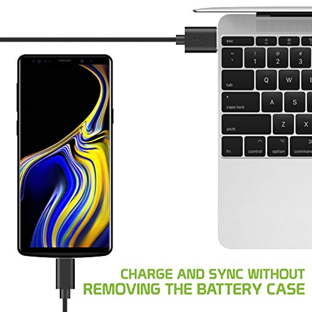 Cellet Battery Case, 5000 mAh Capacity, Rechargeable Battery Case with Kick Stand Compatible for Samsung Galaxy Note 9 - Black