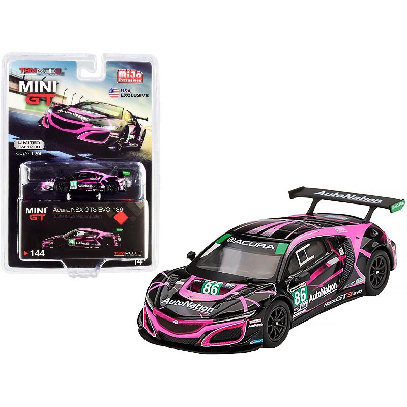 Acura NSX GT3 EVO #86 "Auto Nation" IMSA Watkins Glen Class Winner (2019) Limited Edition to 1200 pcs 1/64 Diecast Model Car by True Scale Miniatures
