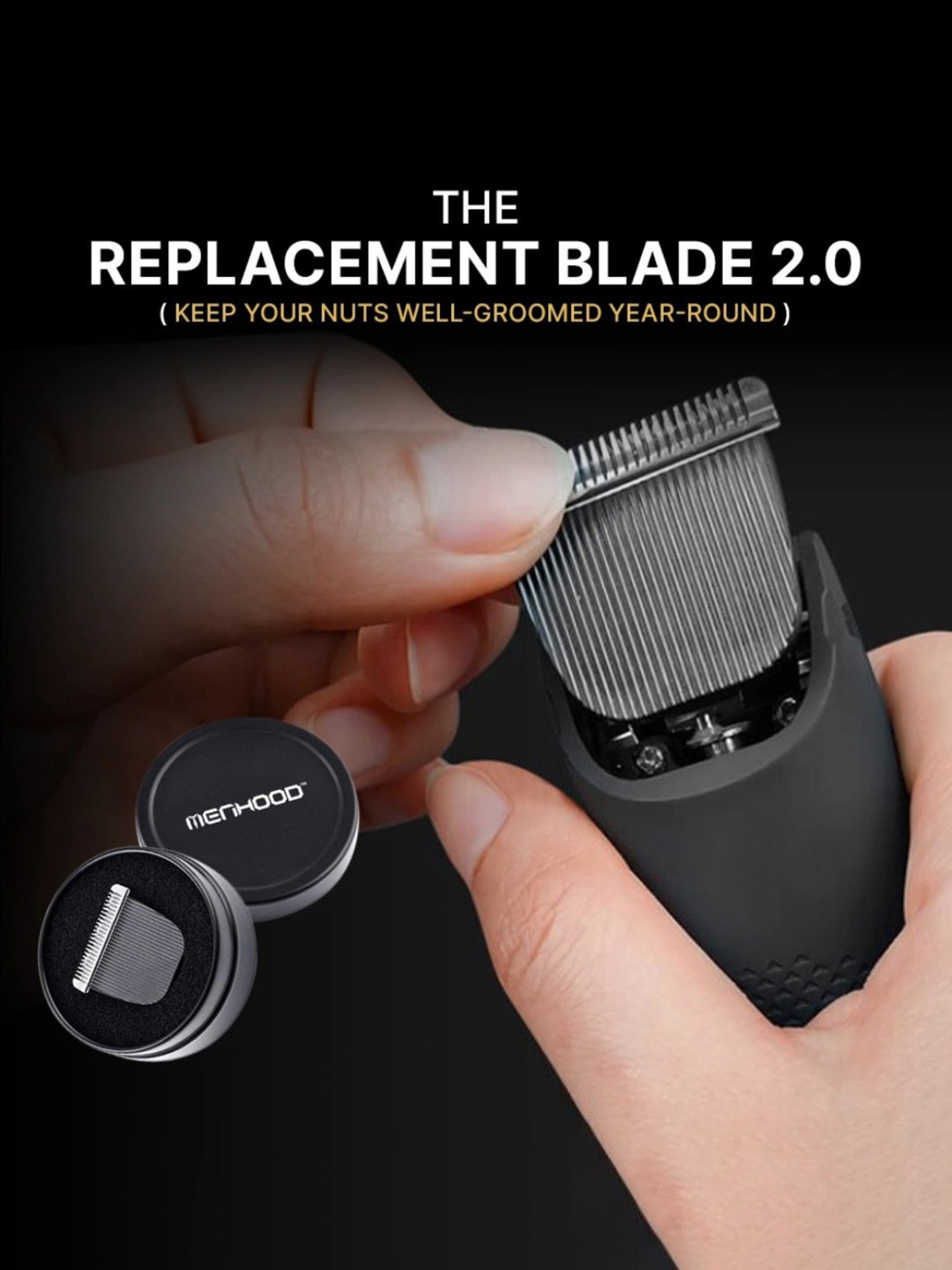 MENHOOD Essential Package 2.0, Trimmer, Pre-Trim Gel, Ball Shower Gel, Razor, Man-Cure Kit & More