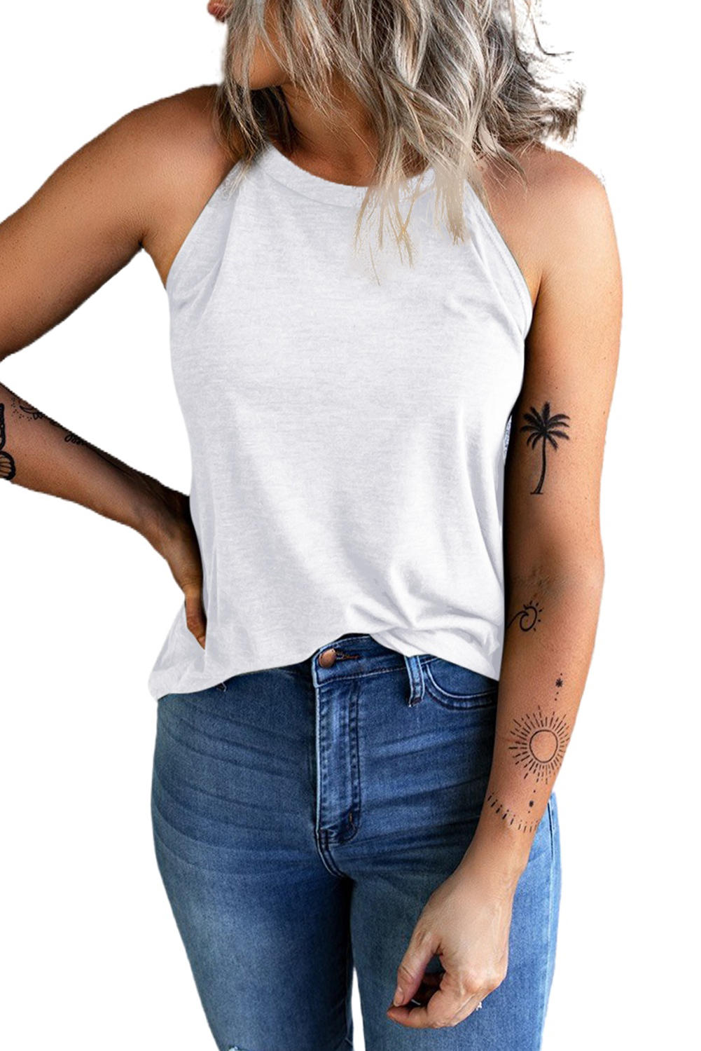 Blank Sweatshirt - Black Plaid Leopard Print Patchwork Long Sleeve Top Customized