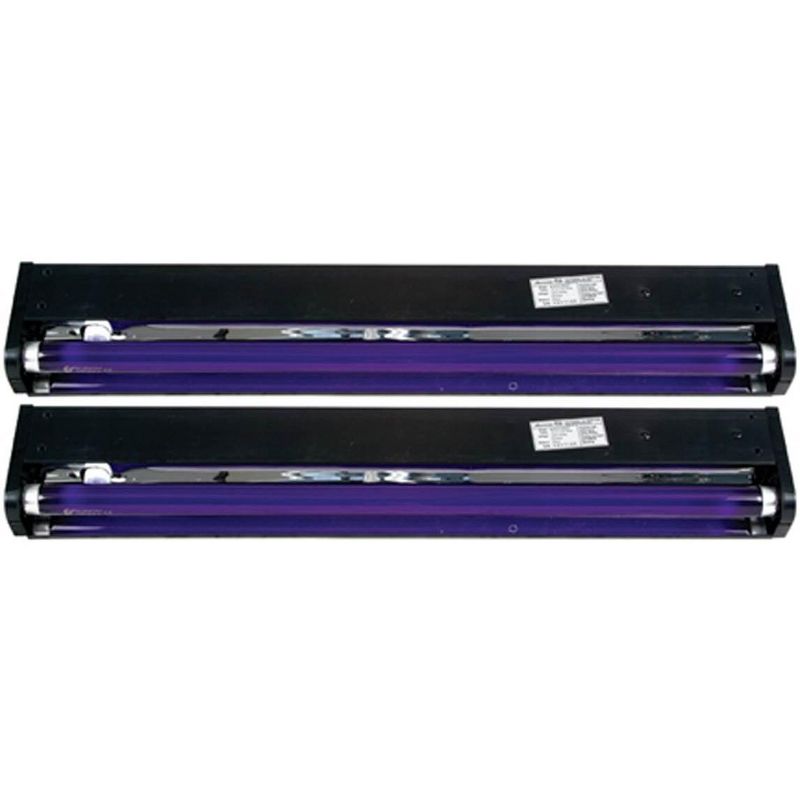 2 AMERICAN DJ BLACK-24BLB 24" UV Black Pro Blacklight Dorm Party Light Fixtures