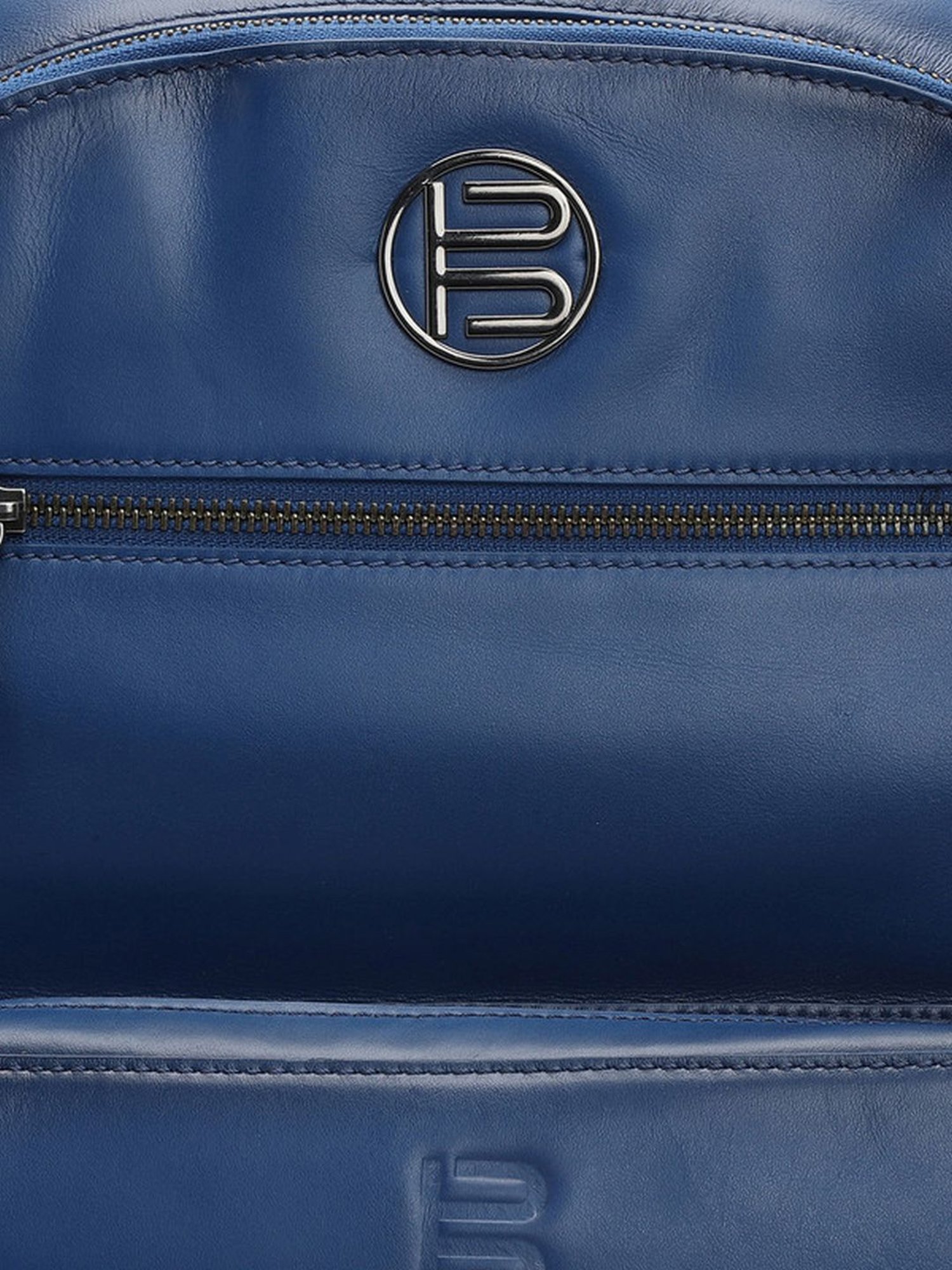 BAGATT Solofra Blue Leather Solid Backpack