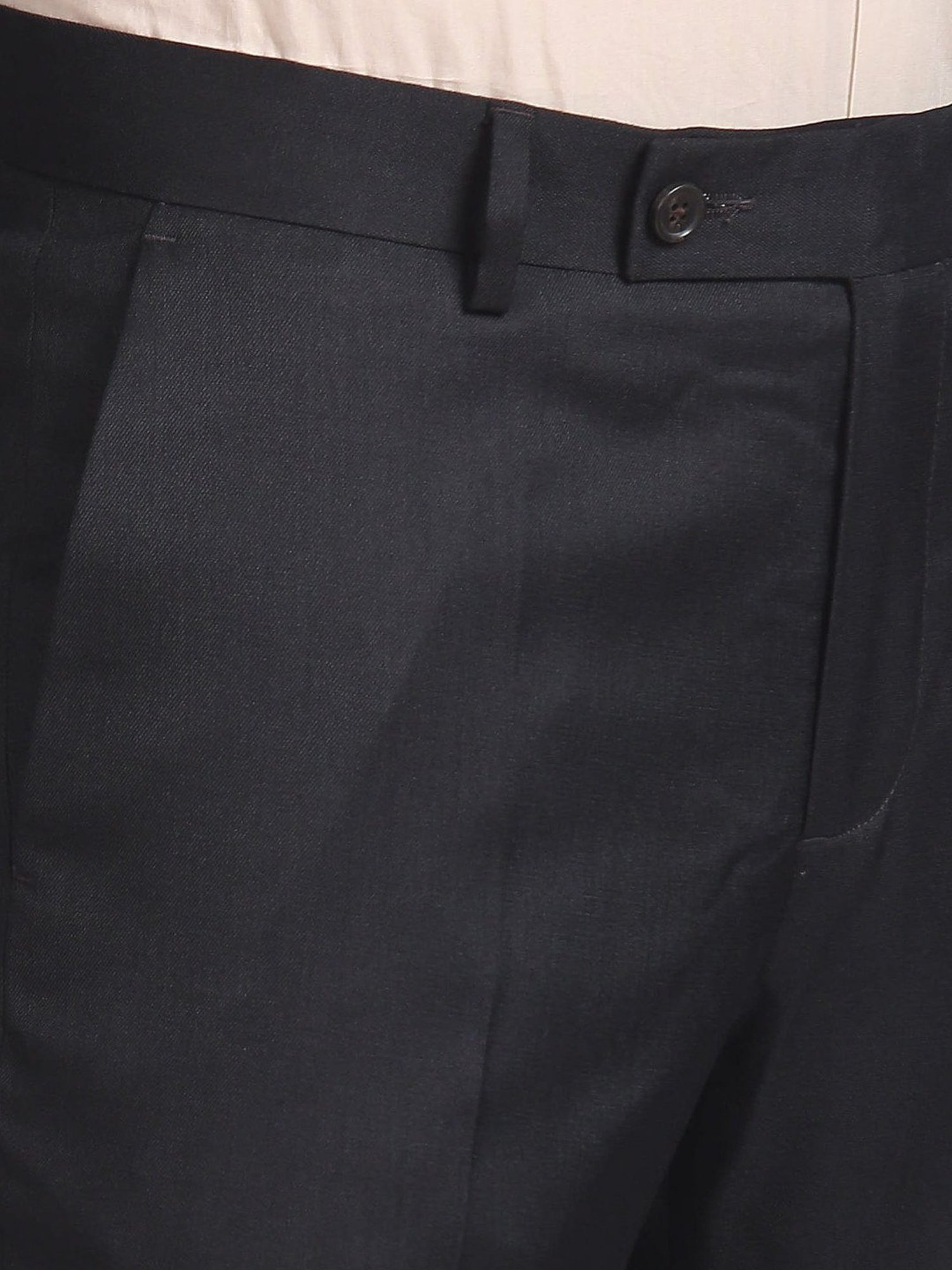 Arrow Z Black Regular Fit Trousers