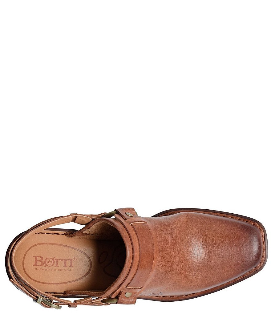 Born Hudson Leather Sling Strap Harness Clogs