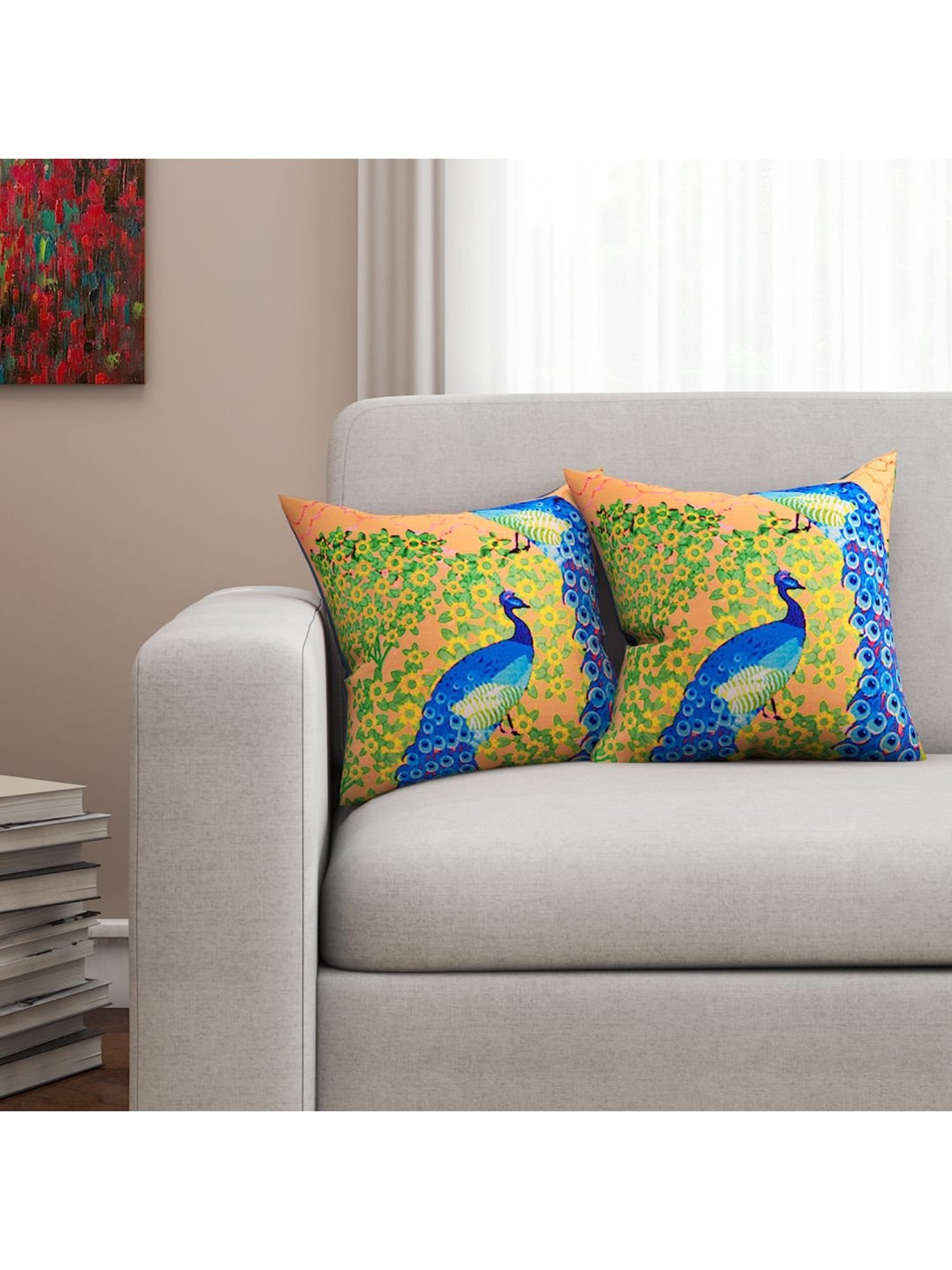 SEJ by Nisha Gupta Multicolor Cushion Covers - Set of 2