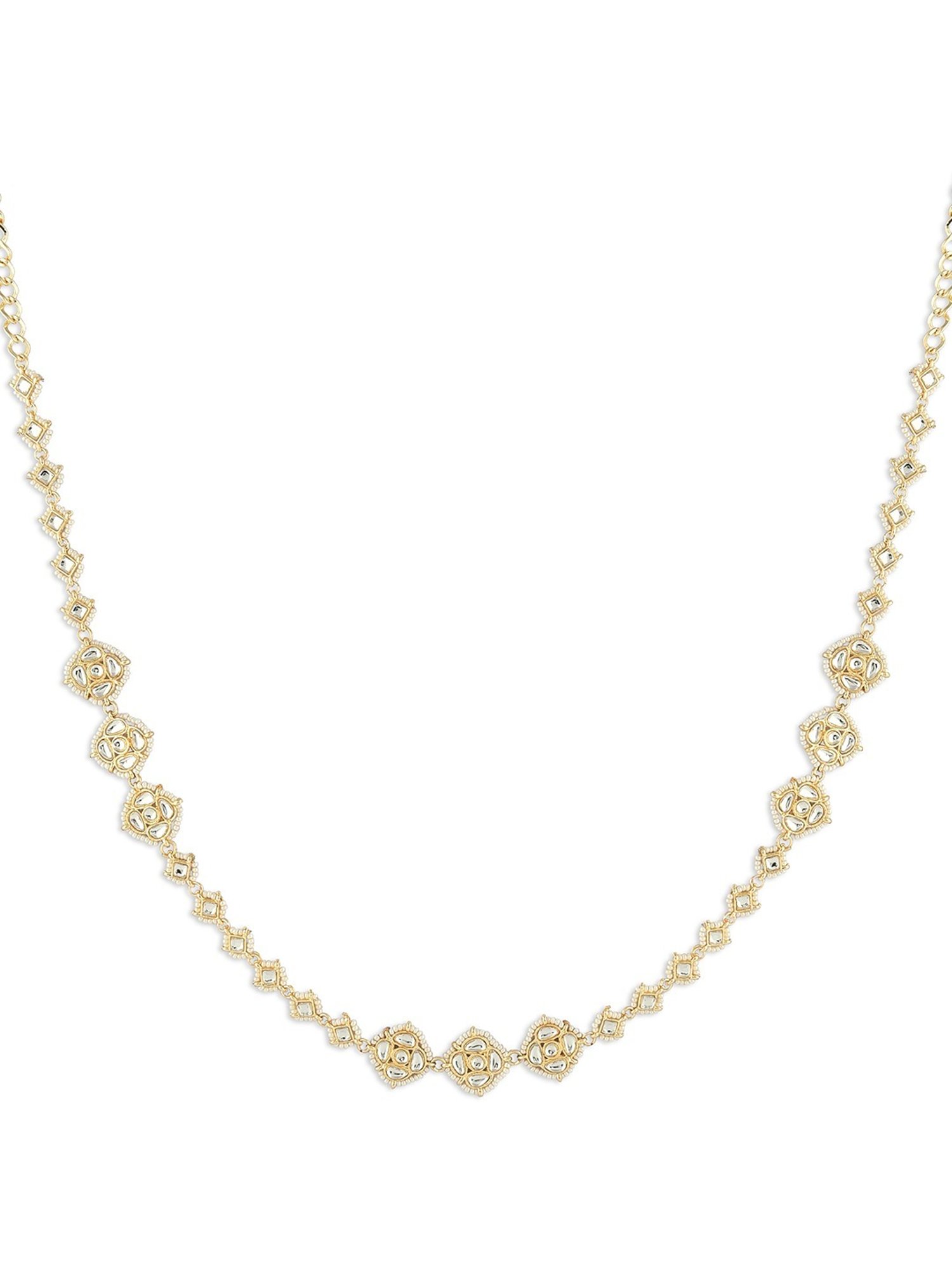 Zaveri Pearls Gold Tone Traditional Kundan Pearls Embellished Bridal Kamarbandh-ZPFK15968