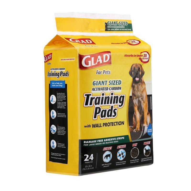 Glad Activated Carbon Dog Training Pads Giant Size - 24ct