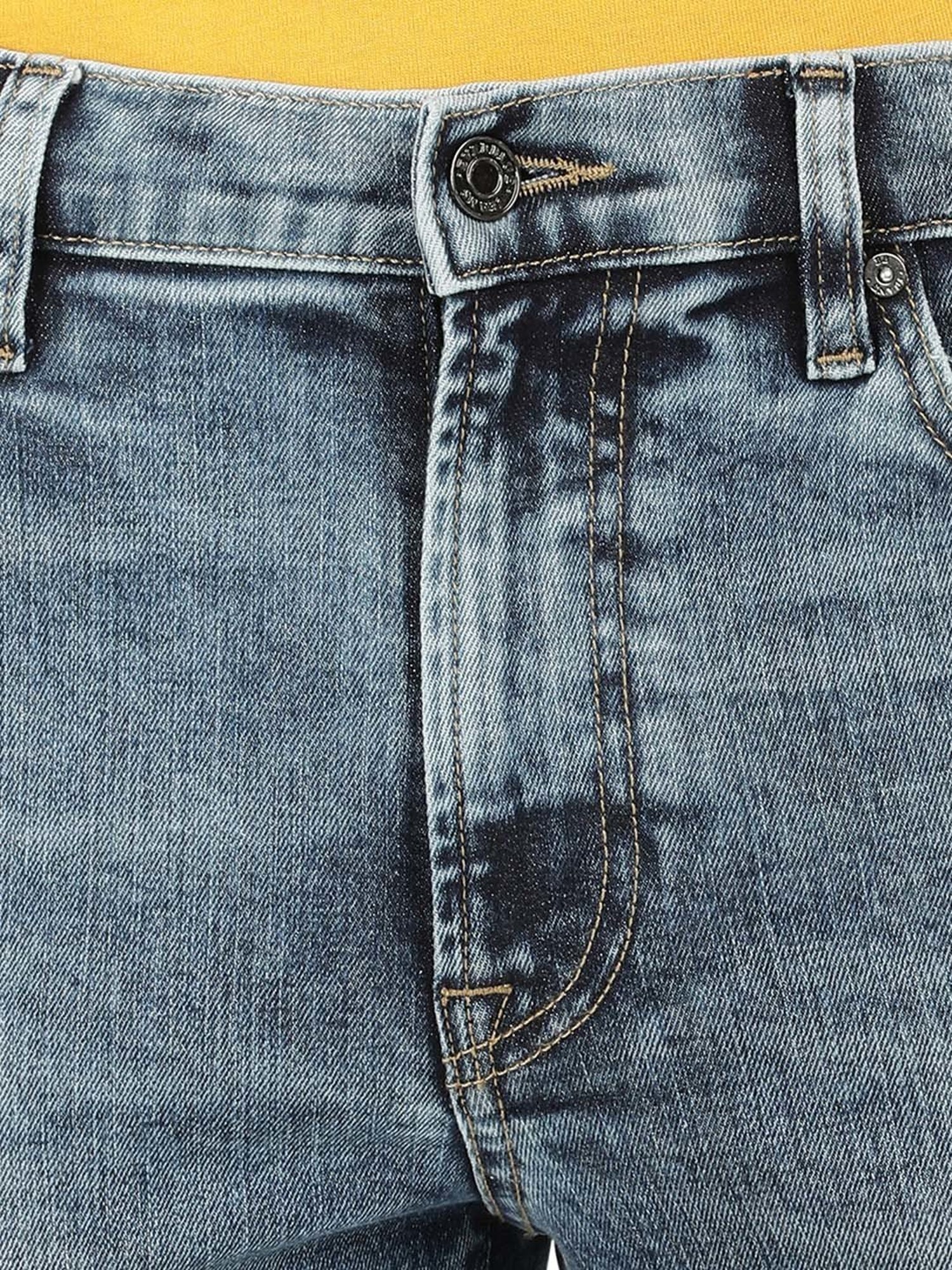 EVERBLUE Blue Regular Fit Midrise Stretchable Jeans