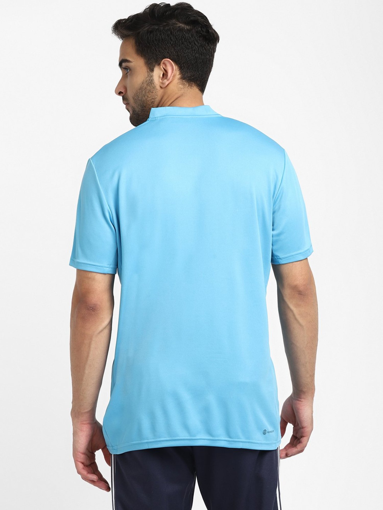 adidas Sky Blue Henley T-Shirt