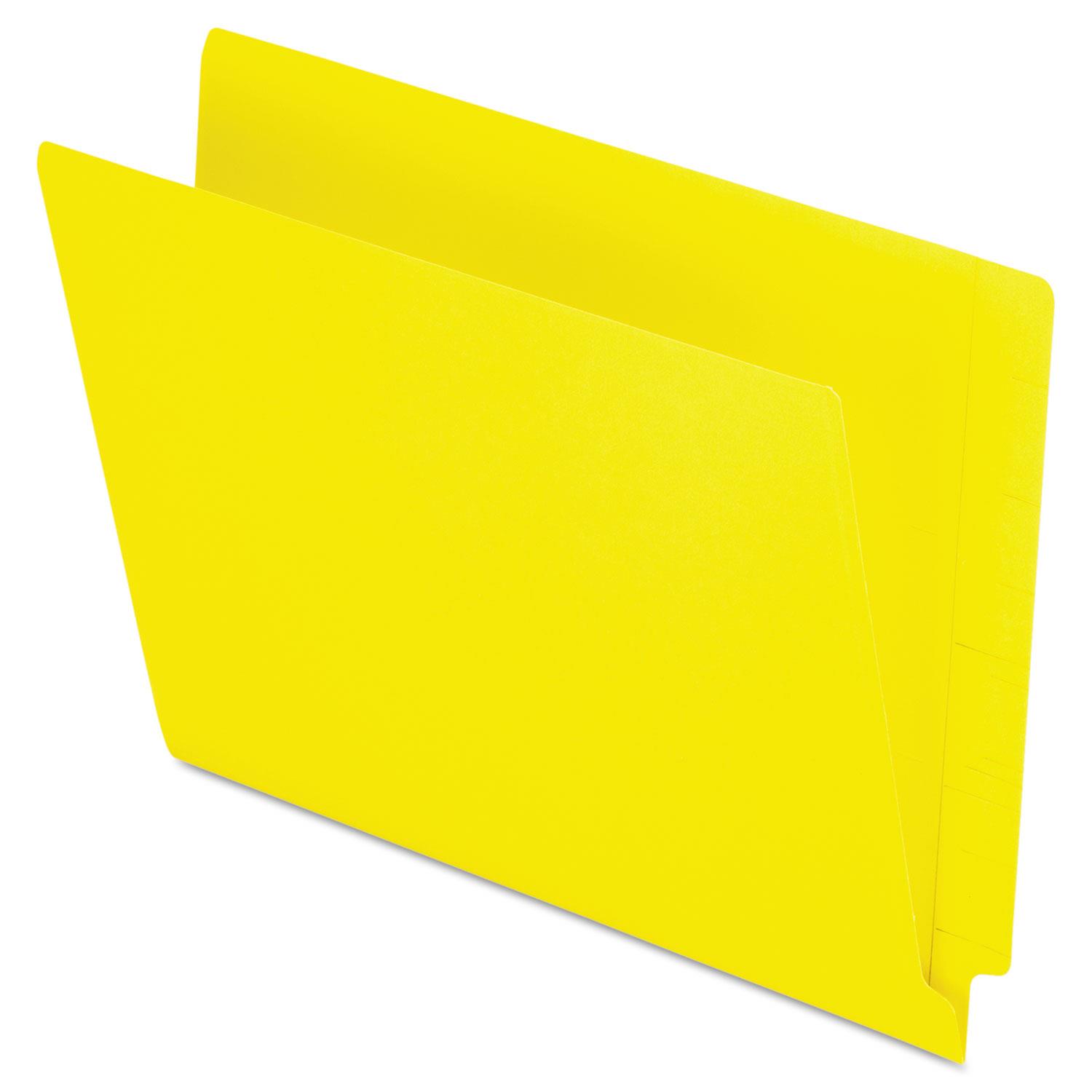 Pendaflex Reinforced End Tab Folders Two Ply Tab Letter Yellow 100/Box H110DY