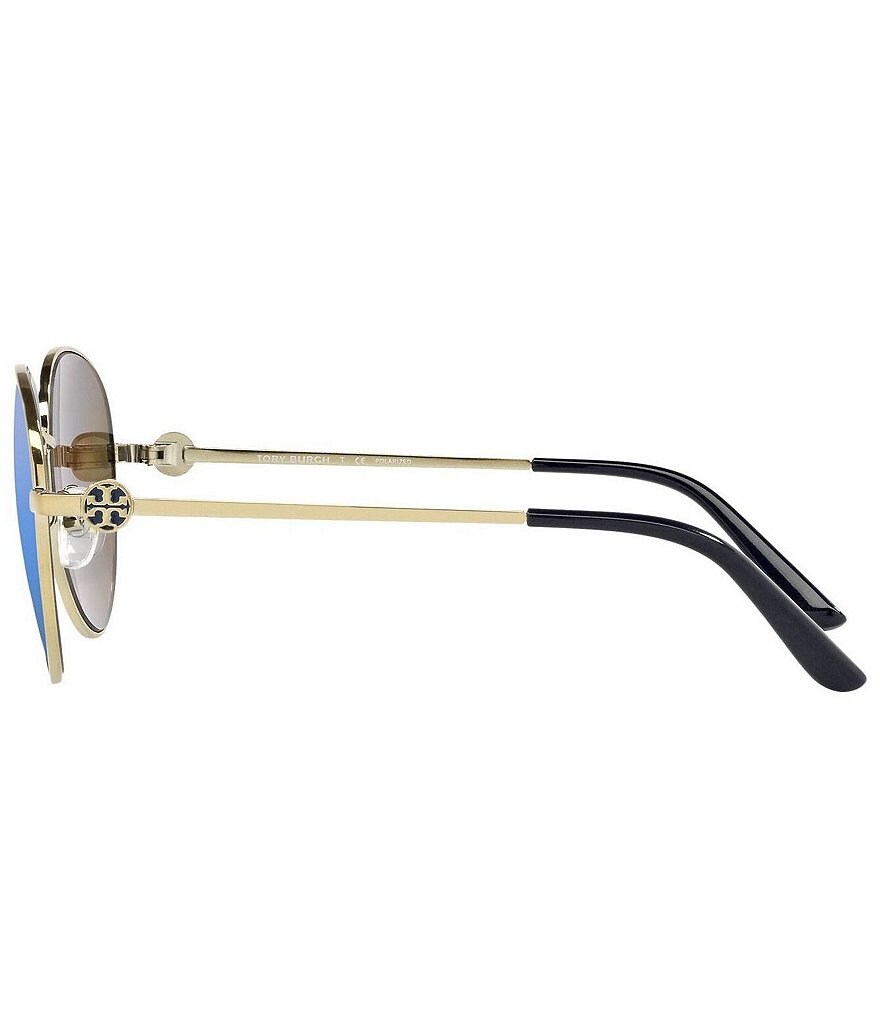 Tory Burch Women's Ty6082 Mirrored Polarized 56mm Sunglasses