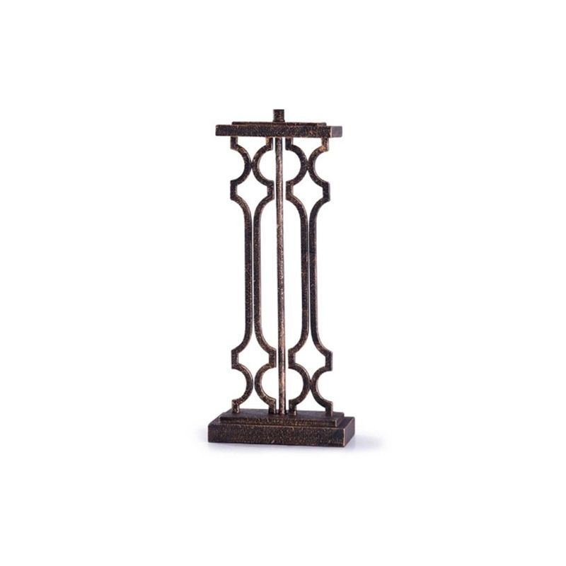 Lattice Table Lamp with Rectangle Shade Bronze - StyleCraft