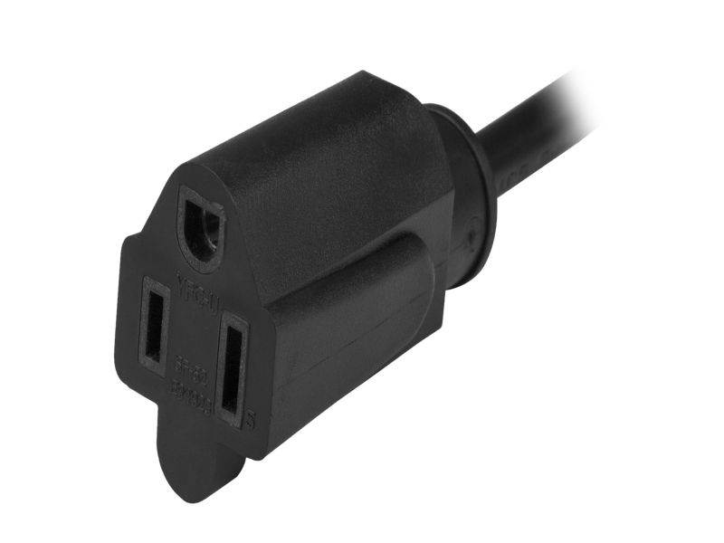 1M 16AWG Heavy Duty Power Extension Cord Power Extension Cable 3 Feet 1 Meters 3 Conductor NEMA 515P to NEMA 515R 13 Amp Power Cable ED70906