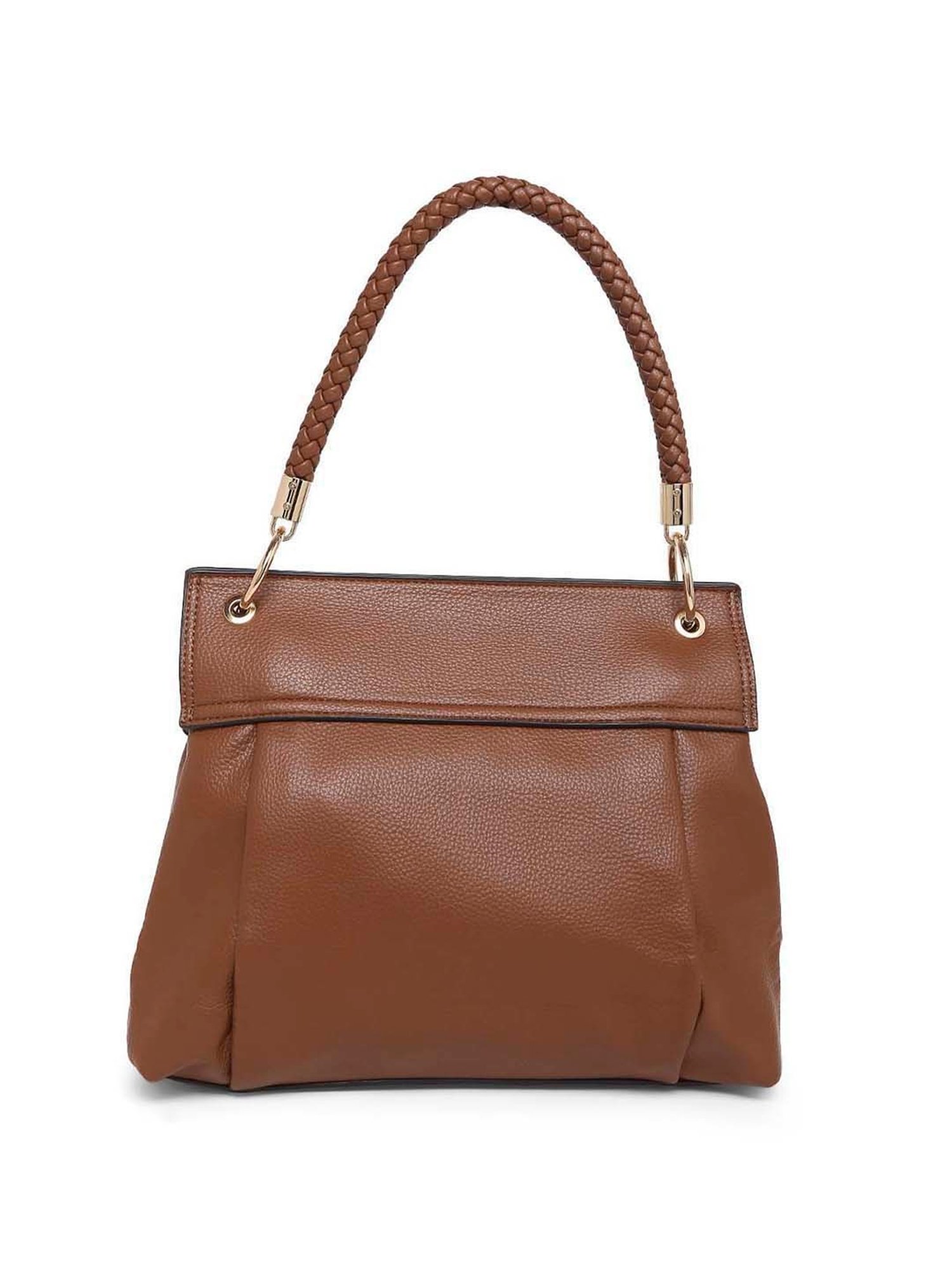 Marina Galanti Brown Solid Medium Satchel Handbag
