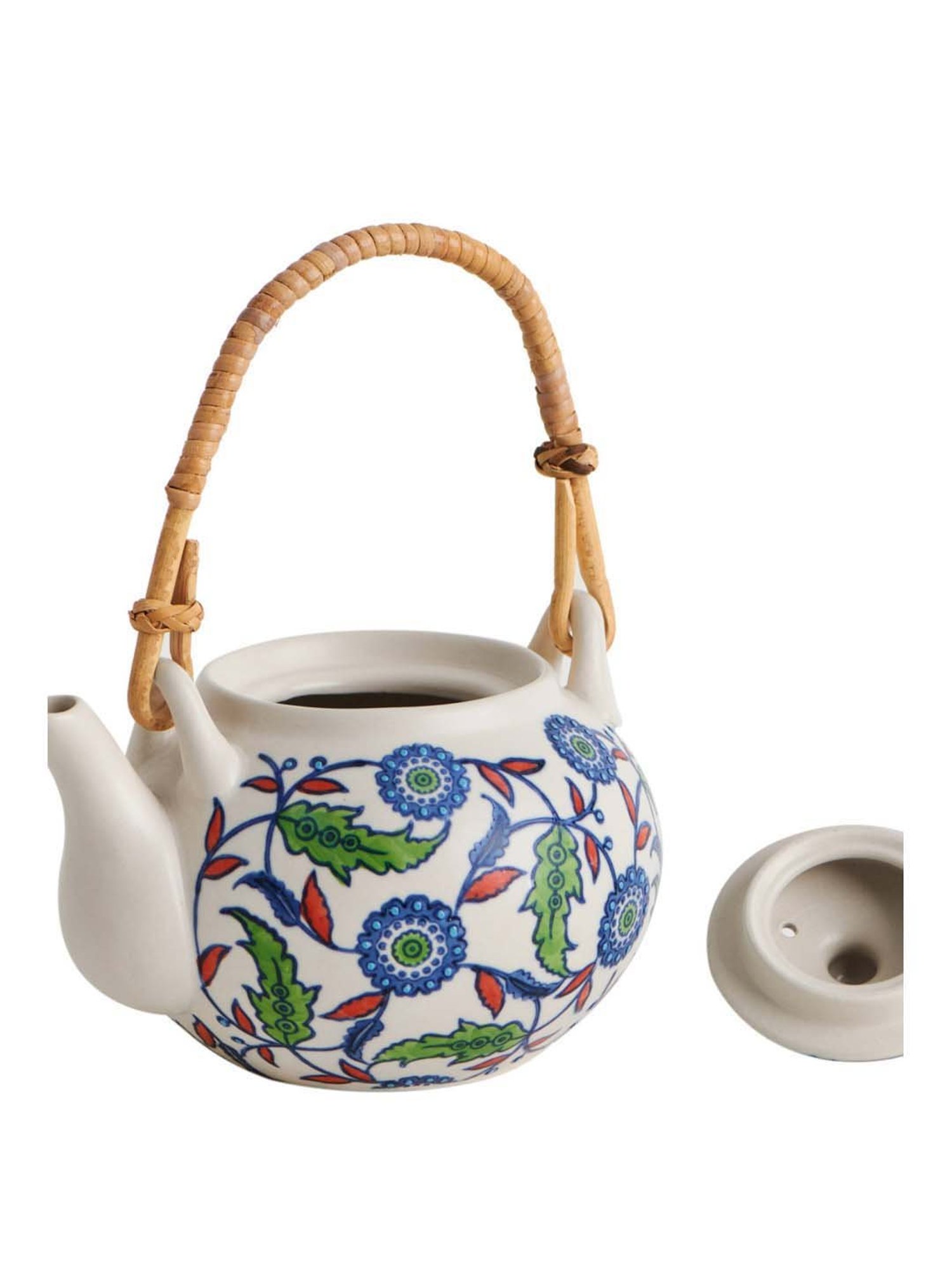 Chumbak Jaipur Backyard Multicolor Ceramic Kettle - Set of 1