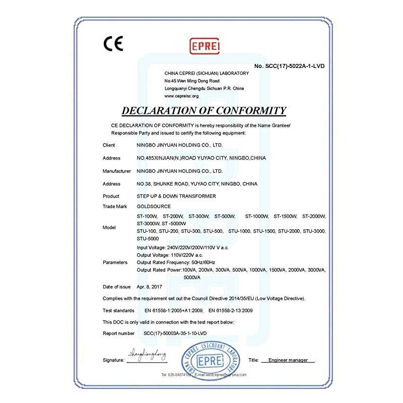500W Step Up & Step Down Voltage Transformer Converter, STU-500 Heavy Duty Continuous AC 110-120V to 220-240V Converter with US Standard & Universal Outlets and DC 5V USB Port, 500 Watt