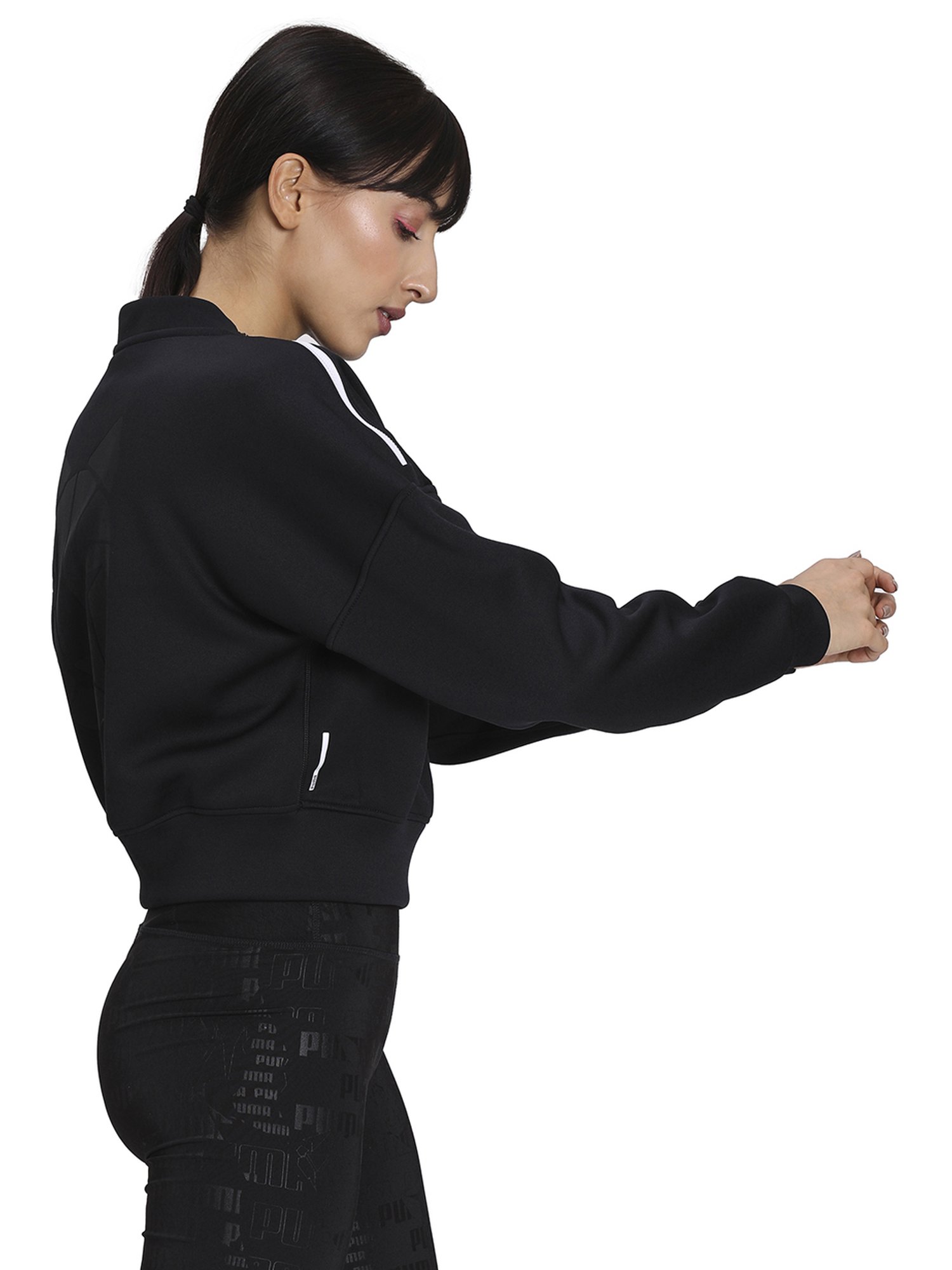 Puma Black Regular Fit Sports Sweatshirt