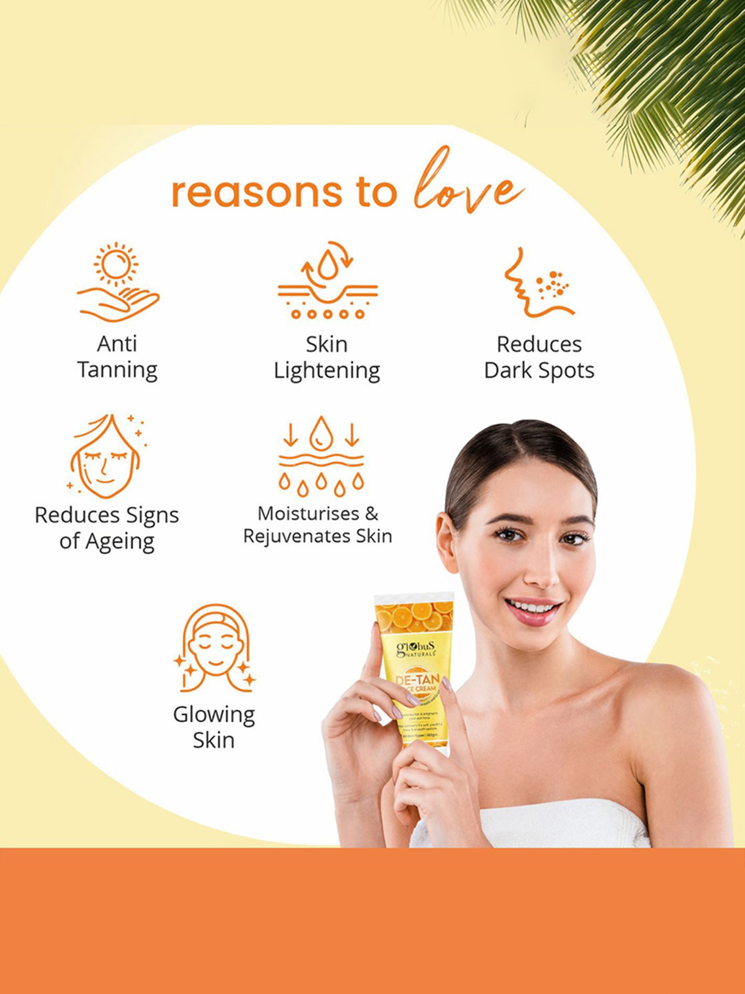 Globus Naturals De-Tan Face Cream - Pack of 5