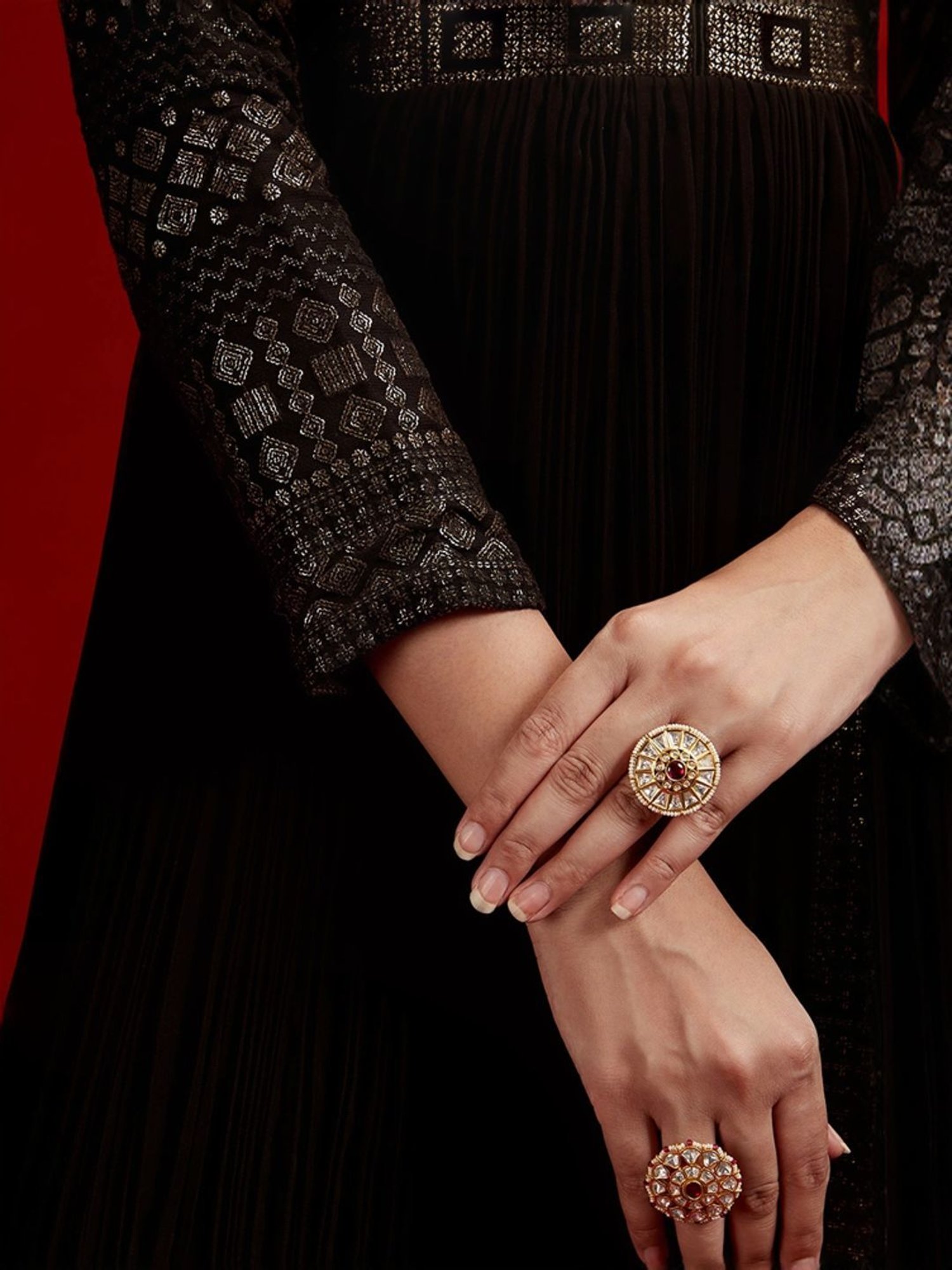 Libas Art Black Embroidered Kurta Pant Set With Dupatta