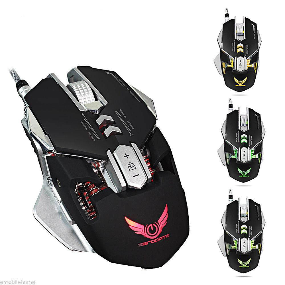 ZERODATE X300 Professional 3200DPI Optical Programmable Wired Gaming Mouse