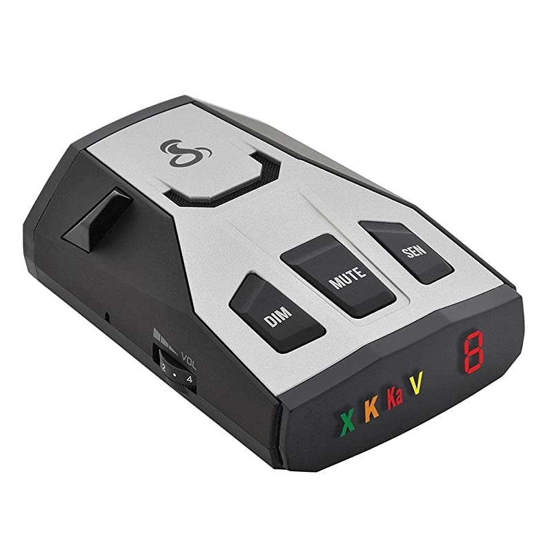 RAD 350 Laser Radar Detector - Long Range, False Alert Filter, OLED Display, Black