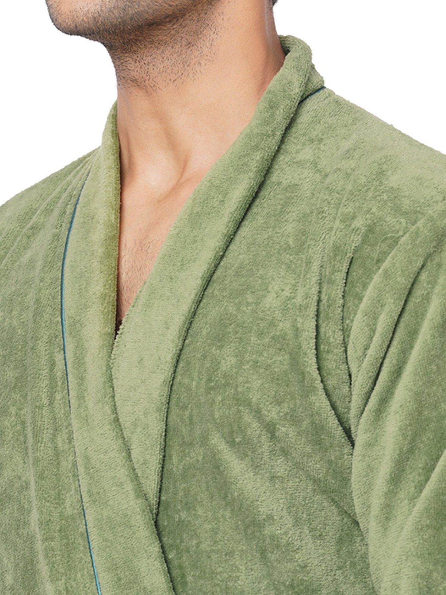Spaces Exotica Green 380 GSM Cotton Medium Bathrobe