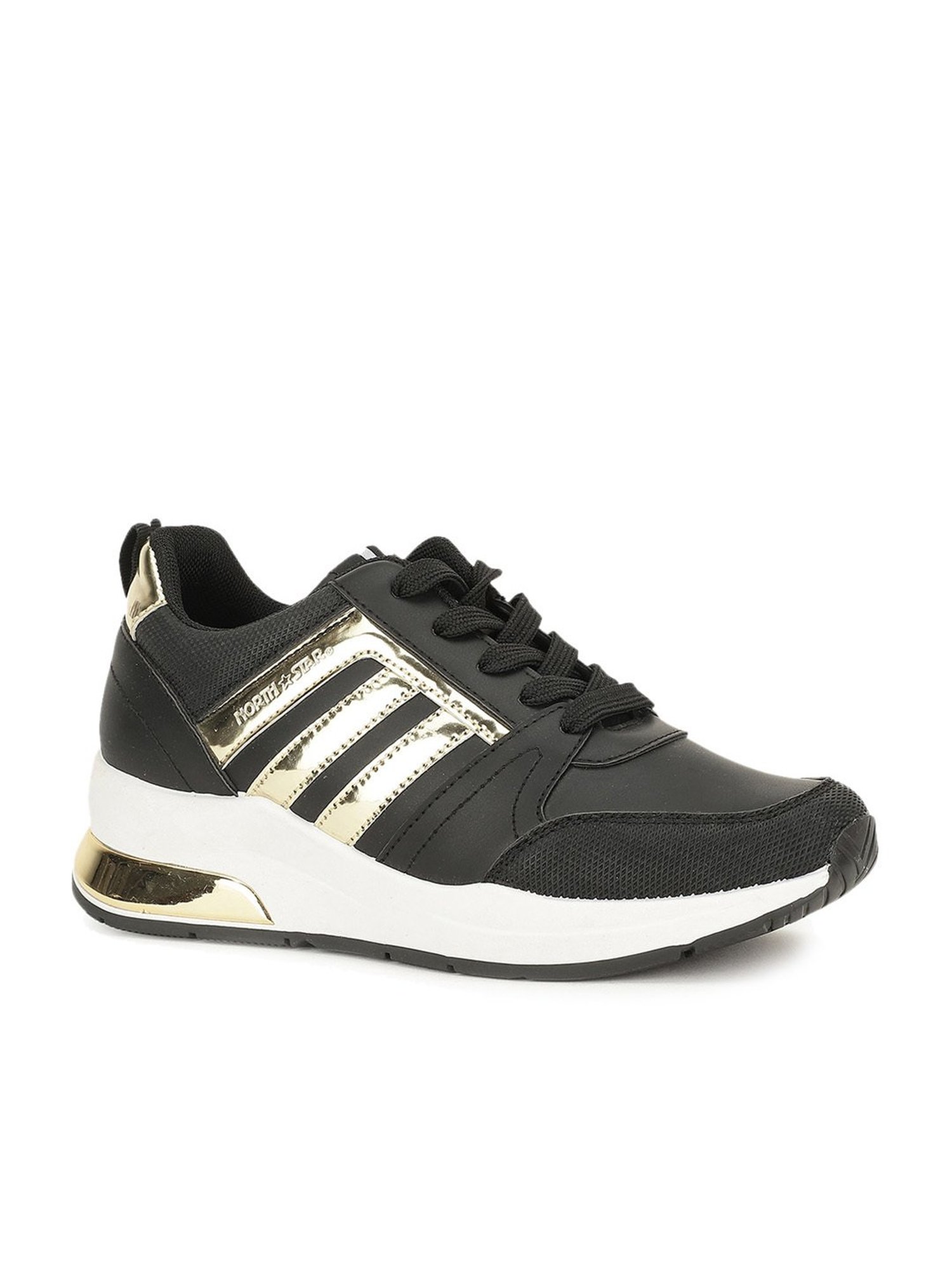 North Star by Bata Women's Black Running Shoes