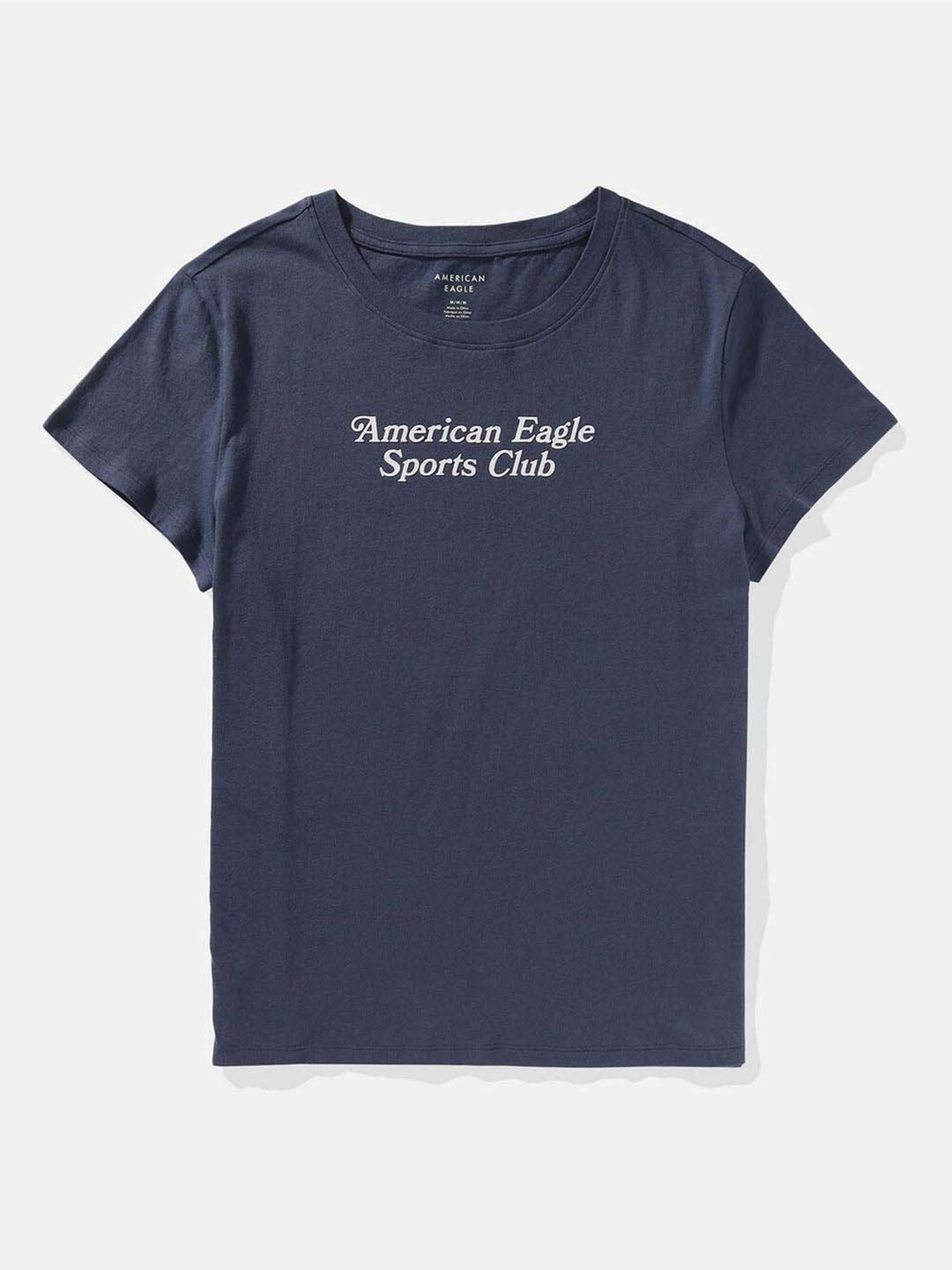 American Eagle Outfitters Blue Cotton Printed T-Shirt