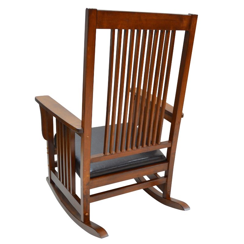 Wooden Rocking Chair Brown - Benzara