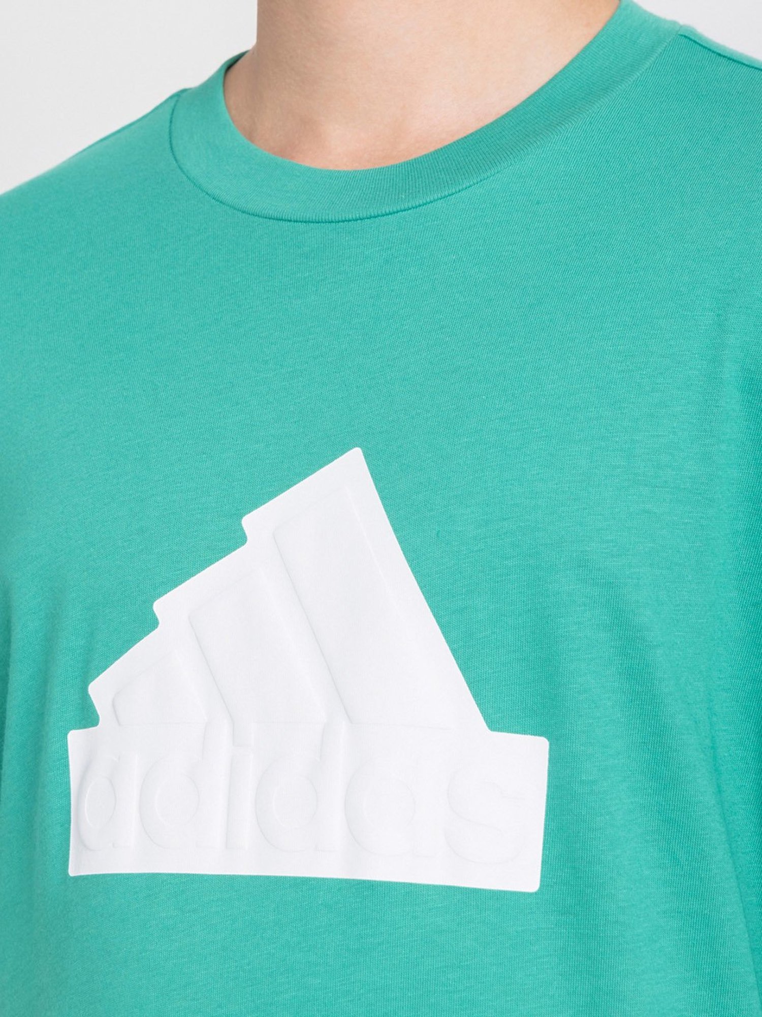 adidas Green Loose Fit Future Icons Cotton Crew T-Shirt