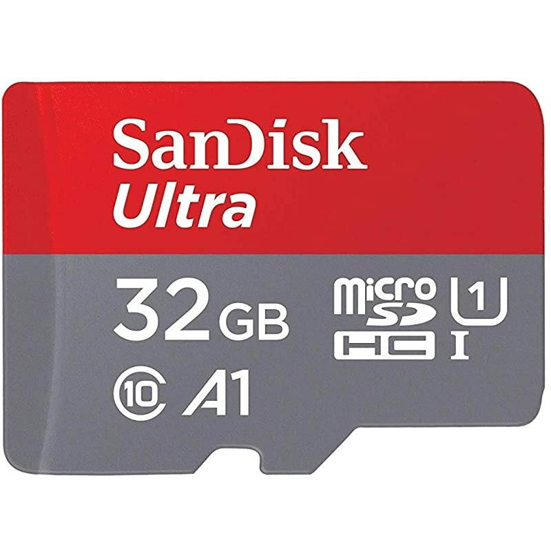 32GB Ultra microSDHC UHS-I Memory Card with Adapter - 98MB/s, C10, U1, Full HD, A1, Micro SD Card - SDSQUAR-032G-GN6MA