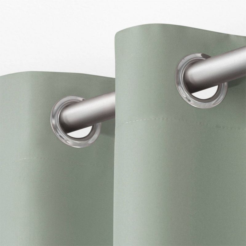 Set of 2 120"x54" Solid Cabana Grommet Top Light Filtering Curtain Panels Light Green - Exclusive Home