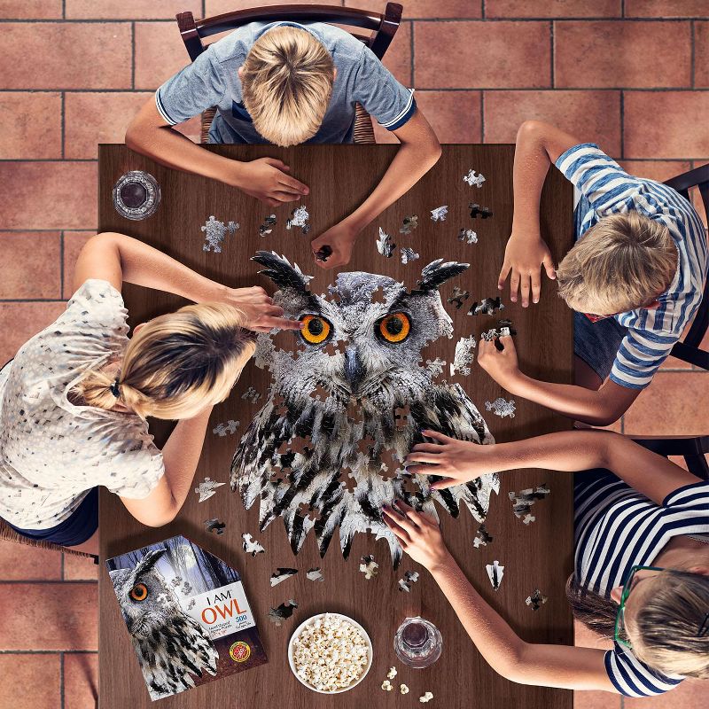 Madd Capp Games I AM Owl 300 Piece Animal Head-Shaped Jigsaw Puzzle