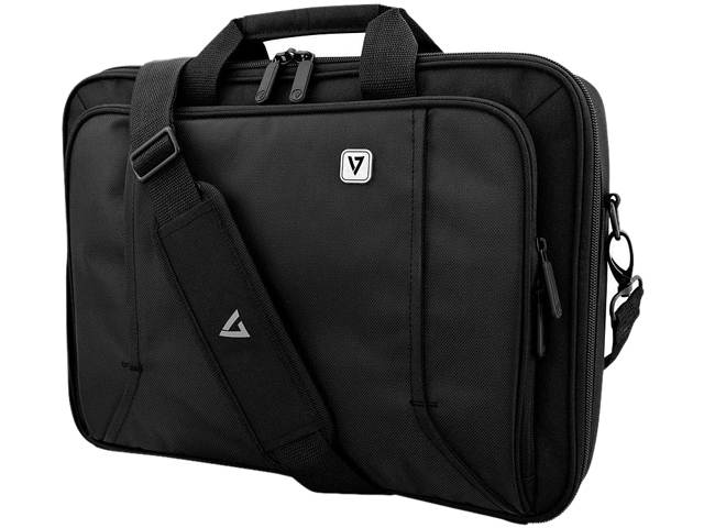 V7 PROFESSIONAL CCP16-BLK-9N Carrying Case (Briefcase) for 16" Notebook, Smartphone, Accessories, ID Card, Credit Card, Business Card, Pen, Cable, Key, Luggage, Document - Black