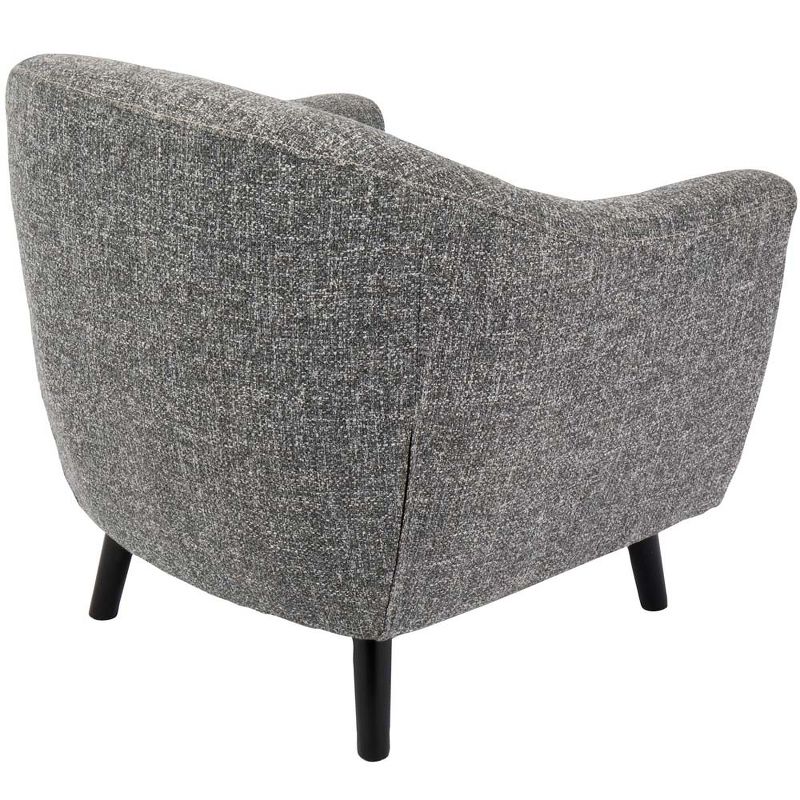 Rockwell Mid-Century Modern Accent Chair with Noise Fabric in Gray - LumiSource