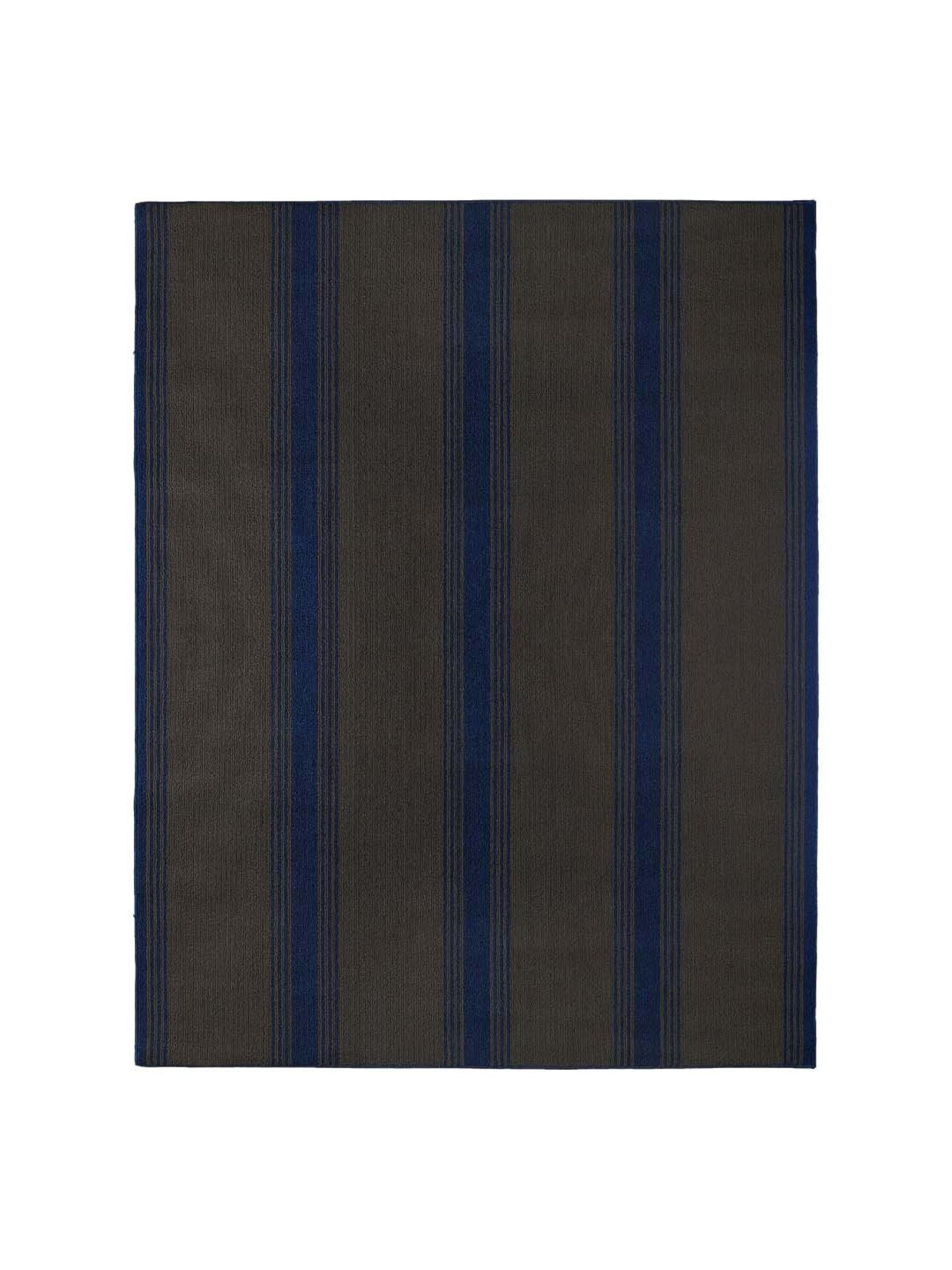 Saral Home Grey & Navy Polypropylene Medium Antiskid & Washable Power Carpet