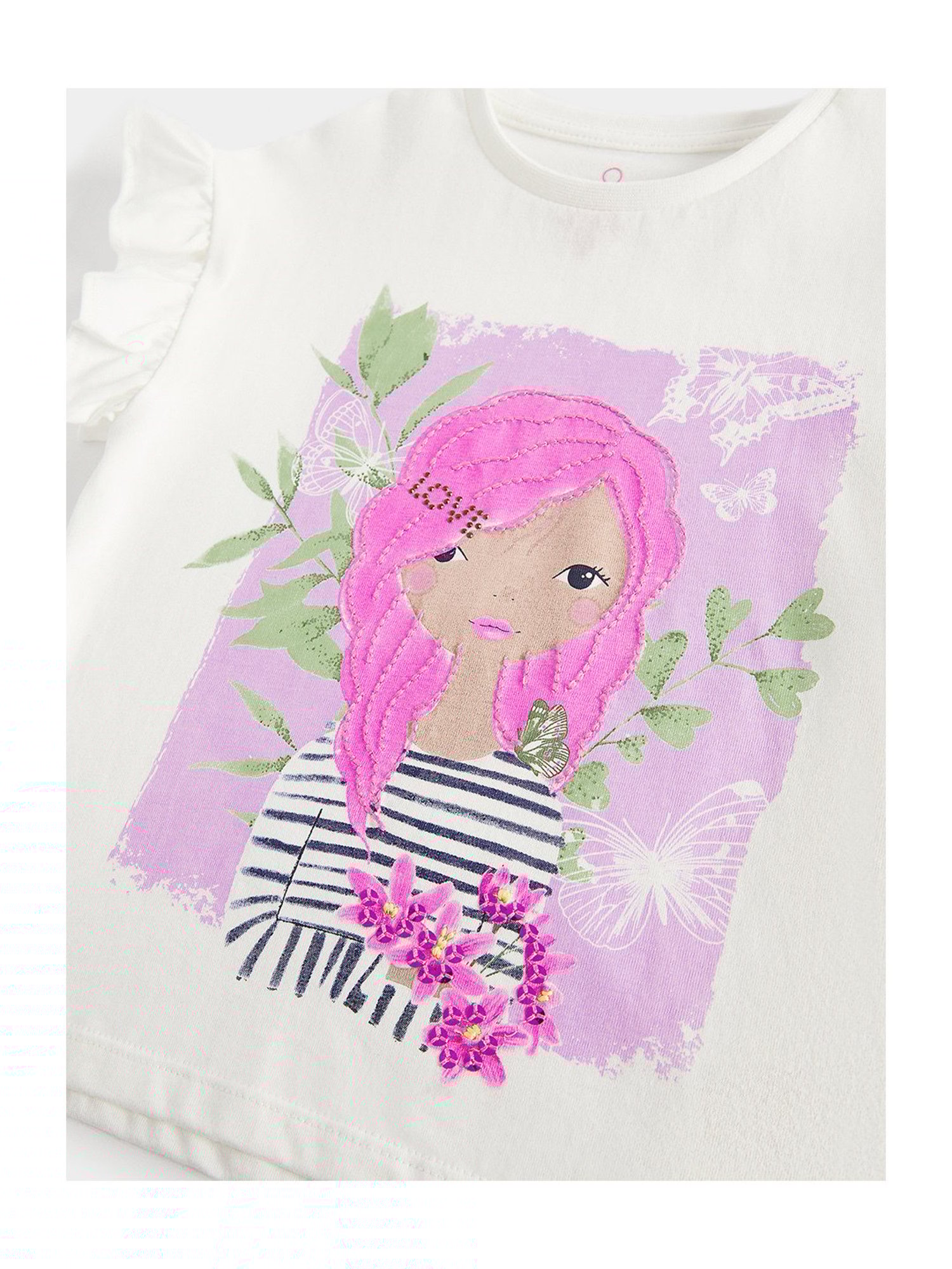 Mothercare Kids White Embroidered T-Shirt