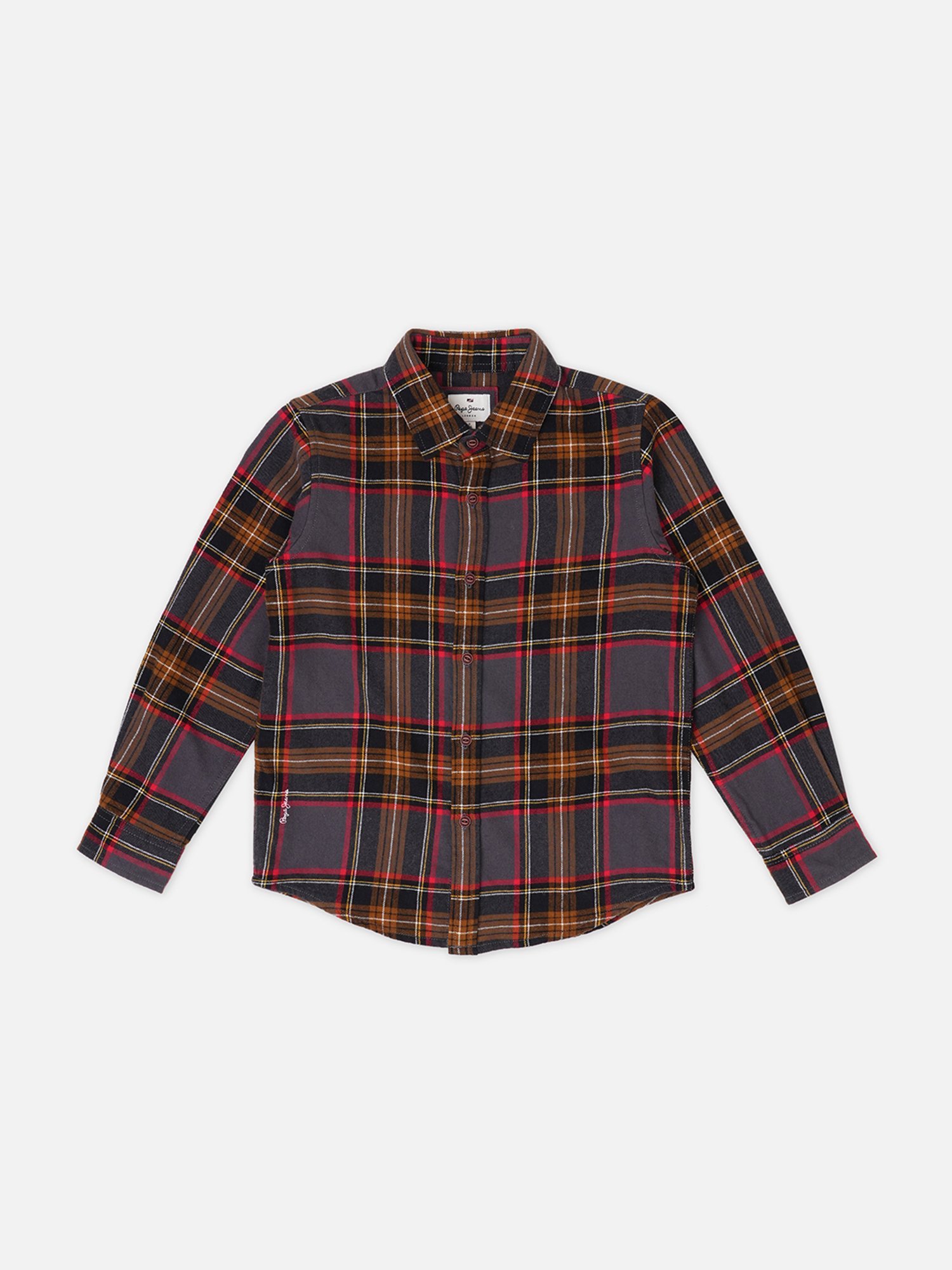 Pepe Jeans Kids Grey Checks Shirt